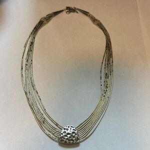 Silpada Silver Multi-Strand and silver pendant Necklace